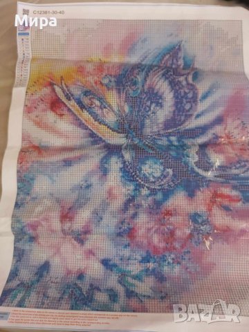 Диамантен гоблен Пеперуда - 30х40, снимка 2 - Пъзели - 41557088