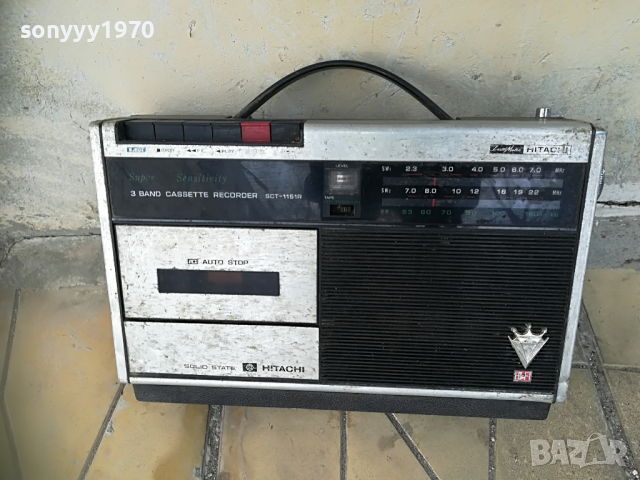 HITACHI ANTIQUE 0404222025, снимка 3 - Радиокасетофони, транзистори - 36345143