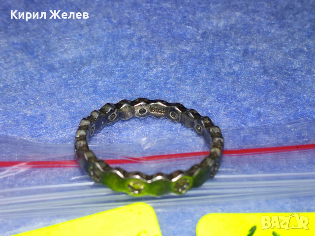 ФИН СКЪПОЦЕНЕН СРЕБЪРЕН ПРЪСТЕН ПАНДОРА ЛАКИРАНО СРЕБРО S925 с ЮВЕЛИРНО ФАСЕТИРАНИ  ЦИРКОНИ 43757, снимка 11 - Пръстени - 44664422