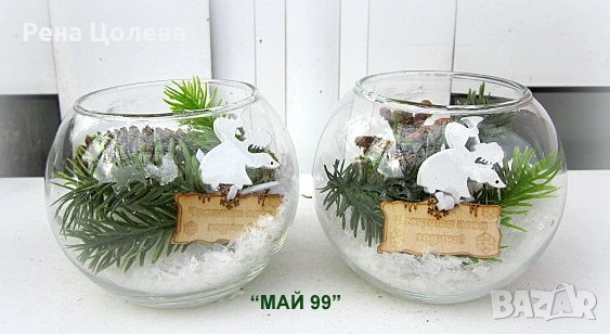 Стъклена сфера със сняг, снимка 5 - Коледни подаръци - 52279045