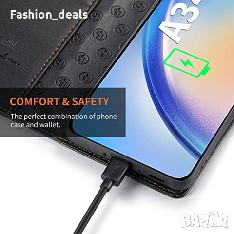 Нов кожен калъф кейс за телефон/Samsung Galaxy A34 2 броя Tempered Glass протектор за екран Самсунг, снимка 2 - Калъфи, кейсове - 41115700