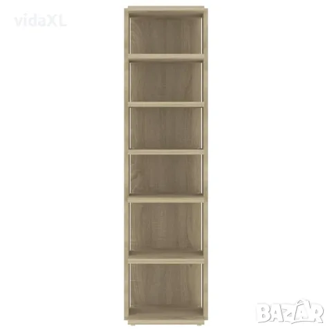 vidaXL Шкаф за обувки, дъб сонома, 27,5x27x102 см, инженерно дърво, снимка 4 - Шкафове - 56147845
