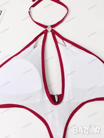 Дамски моден едноцветен бански костюм, 5цвята , снимка 5 - Бански костюми - 41472616