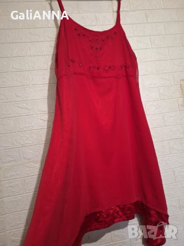 СТРАХОТНА НОВА РОКЛЯ С КАМЪНИ 4XL-5XL, снимка 3 - Рокли - 51241420