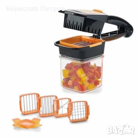 Кухненско, мултифункционално ренде за плодове и зеленчуци 5 в 1 Genius Nicer Dicer, снимка 8 - Аксесоари за кухня - 56008314