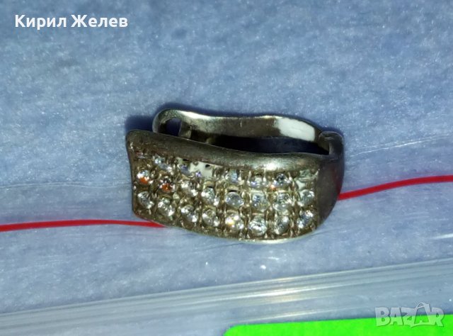 ПРЕКРАСНА СКЪПОЦЕННА СРЕБЪРНА ОБЕЦА СРЕБРО 925 АНГЛИЯ с БЛЕСТЯЩИ ЮВЕЛИРНО ФАСЕТИРАНИ ЦИРКОНИ 38823, снимка 11 - Обеци - 42466507