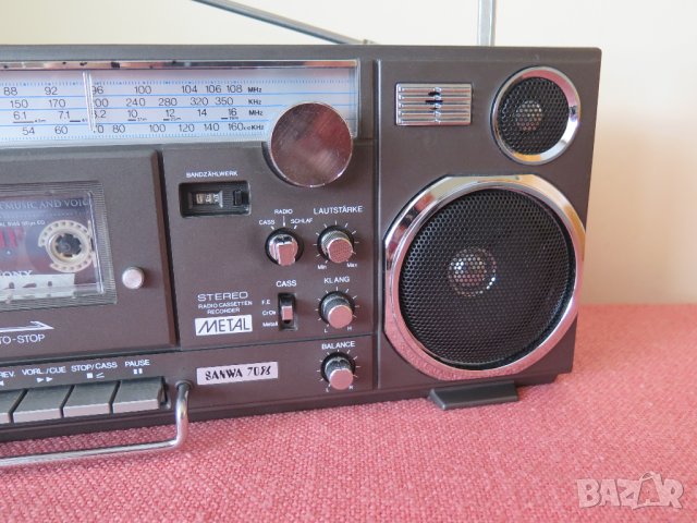 2.Vintage ,Sanwa 7096,Japan -радиокасетофон 2 , снимка 5 - Радиокасетофони, транзистори - 41731268