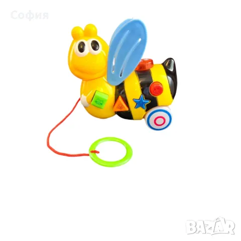 Музикална играчка за дърпане пчела,със звуци и светлини, снимка 2 - Музикални играчки - 48688575