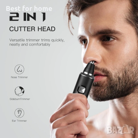 Професионален безболезнен тример за нос и уши, снимка 3 - Друга електроника - 53259251