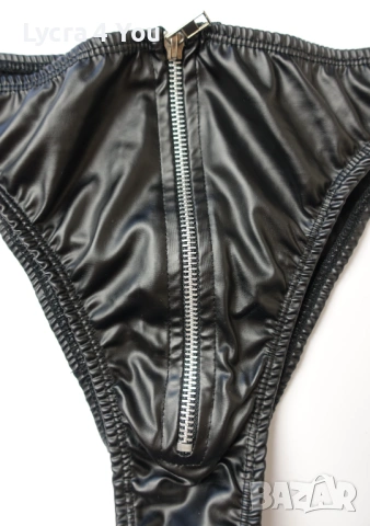 M/L дамски кожени изрязани бикини, снимка 2 - Бельо - 53841952