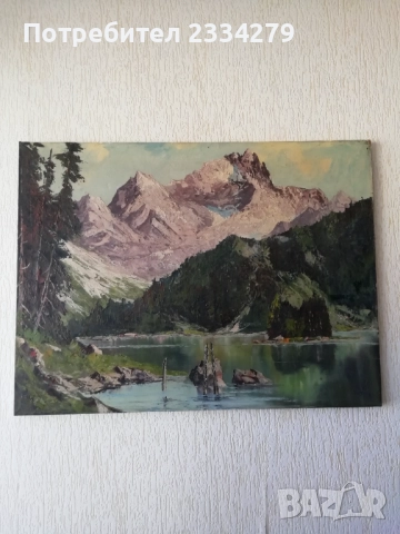 Стари картини, платно масло, авторска изработка. , снимка 2 - Картини - 42158610