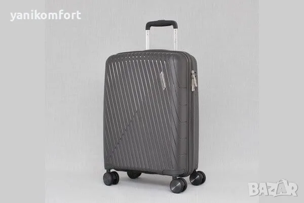 Куфар за ръчен багаж 55/40/20 от полипропилен с 4 колелца, снимка 7 - Куфари - 56200165