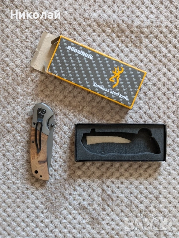 Нож от неръждаема стомана Browning, снимка 3 - Ножове - 53744291