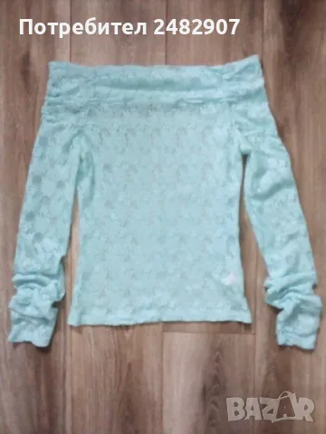 Дамска блуза - дантела, снимка 4 - Блузи с дълъг ръкав и пуловери - 49501492