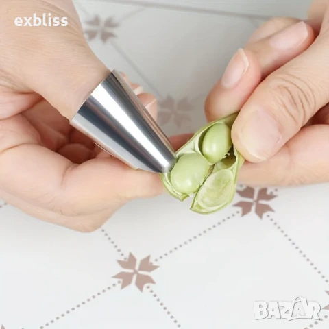 Стоманен протектор за пръстите за белене на плодове и зеленчуци, снимка 5 - Аксесоари за кухня - 50760865