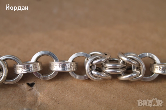 Мъжки сребърен ланец/синджир, снимка 8 - Колиета, медальони, синджири - 52496026
