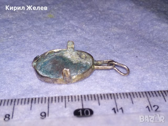 СТАРА СРЕБЪРНА ВИСУЛКА от МЕДАЛЬОН СРЕБРО 925 с ГНЕЗДО за ВГРАЖДАНЕ на СКЪПОЦЕНЕН КАМЪК 34462, снимка 10 - Антикварни и старинни предмети - 39318955