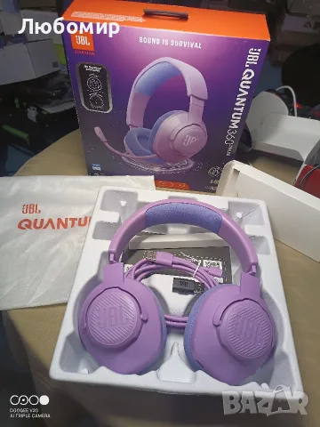 Слушалки JBL QUANTUM 360 Wireless PURPLE, снимка 3 - Bluetooth слушалки - 55717327