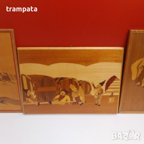 НАЙ ДОБРАТА ОФЕРТА Стари картини ,инкрустация ,дърво "Intarsien Bild", снимка 10 - Картини - 53009661