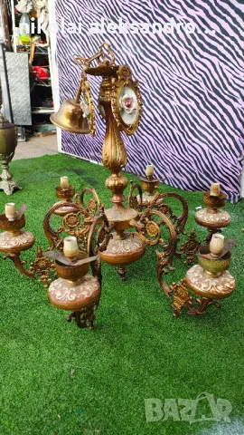 полилей месинг и керамика , снимка 4 - Антикварни и старинни предмети - 48436749