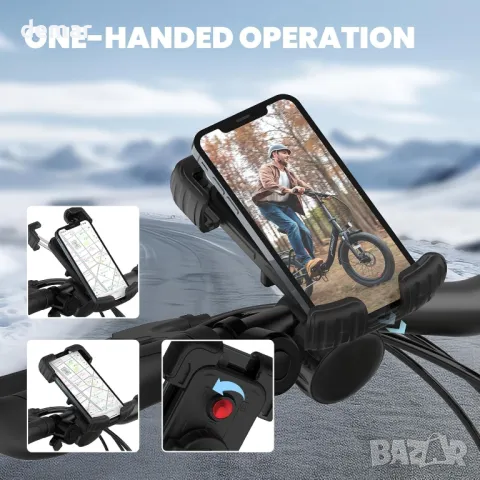 Стойка за мобилен телефон INVANTI E-bike за смартфони 4.7''-7'', снимка 5 - Аксесоари за велосипеди - 48434467