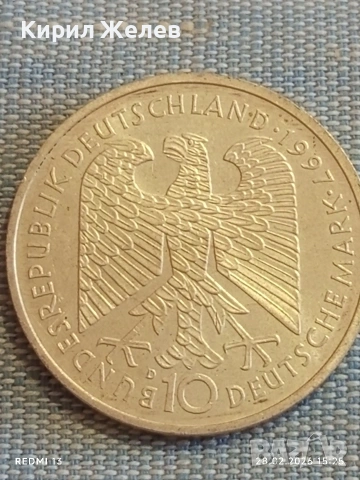 Сребърна монета 10 дойче марки 1997г. ФРГ тема 200г. От рождението на поета Хайнрих Хайне 51719, снимка 4 - Нумизматика и бонистика - 53657084