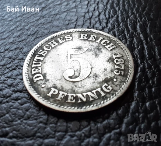 Стара монета 5 пфенига 1875 г. буква А - Германия - топ монета на топ цена , 150 годишна !, снимка 15 - Нумизматика и бонистика - 51140831