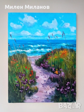 Картина рисувана с маслени бои , снимка 2 - Картини - 53845329