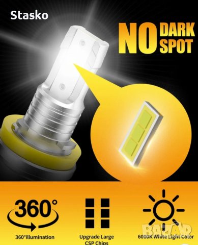 Aileo H7 Led крушки комплект , снимка 3 - Части - 40455340