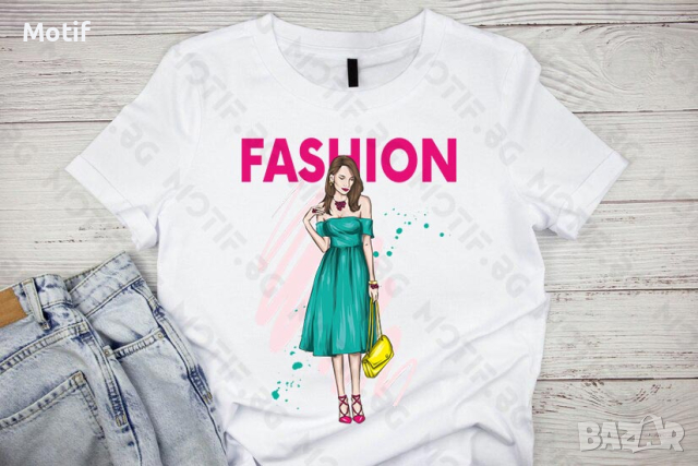 Дамска тениска Motif с щампа Fashion Girl / жена / лято 