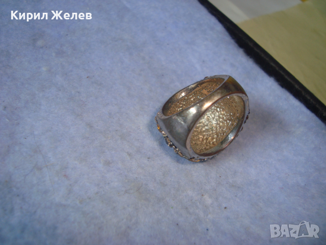 ПОСРЕБРЕН МОДЕН ВИНТИДЖ СКЪПОЦЕНЕН АРТ ПРЪСТЕН с ЦИТРИН 17529, снимка 9 - Пръстени - 36423629