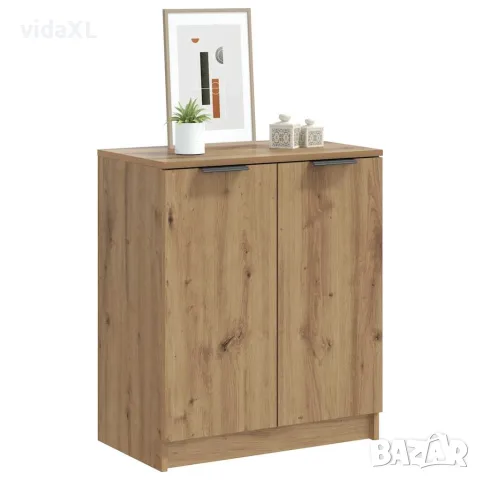 vidaXL Шкаф за обувки дъб артизан 59x35x70 см инженерна дървесина, снимка 3 - Скринове - 56148342
