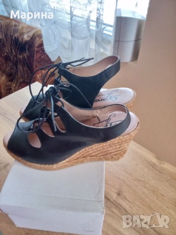 Дамски сандали тип еспадрили - естествена кожа , снимка 3 - Сандали - 41271000