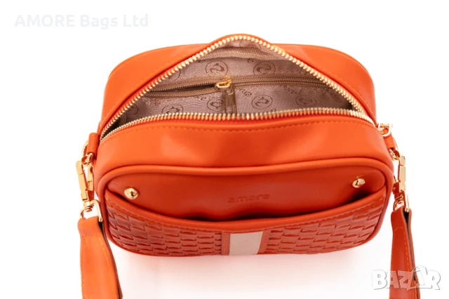 Ежедневна дамска чанта AMORE Elisa - Orange, снимка 5 - Чанти - 50659833