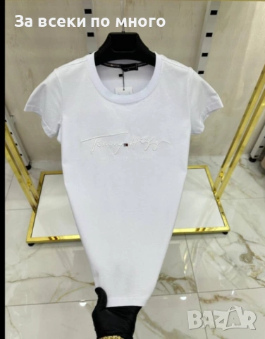 Дамска тениска Tommy Hilfiger ЧЕРНО БАНАНОВО РОЗОВО БЯЛО, снимка 2 - Тениски - 53534611