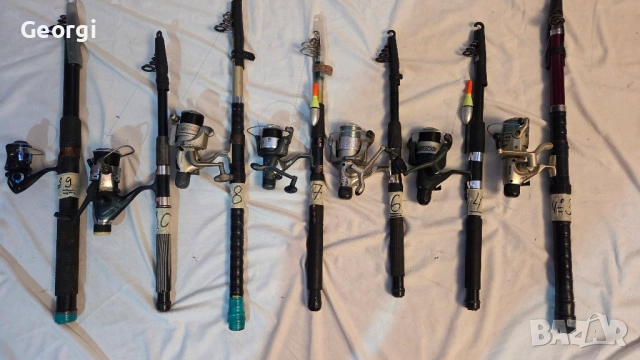 Стари Рибарски Въдици, Спининги, Пръчки  с машинки, макари. 