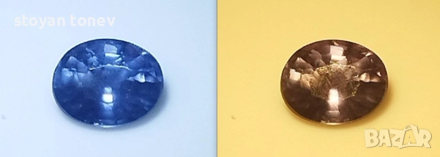 Рядък естествен сапфир с промяна на цвета – истинско бижу за колекционери и ценители!, снимка 10 - Други - 53867557