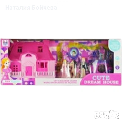 Комплект къщичка с каляска, конче и фигурки, снимка 3 - Играчки за стая - 53381774