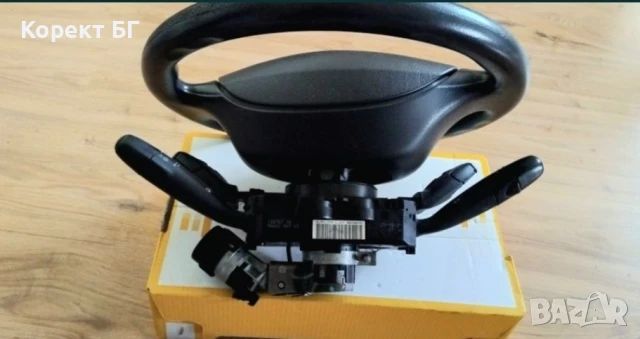 Мултифункционален волан с аербег airbag и лентов кабел + лост за мигачи/чистачки за Пежо , снимка 5 - Части - 51233351