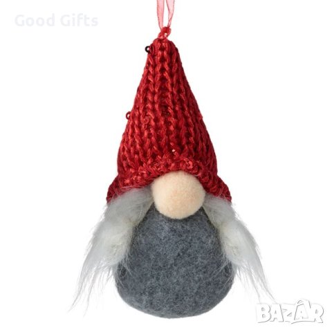 Коледна украса 5 Броя Коледен гном с червена шапка и бяла брада, 11см, снимка 2 - Декорация за дома - 42698136