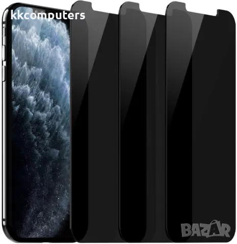 Стъклен screen protector Golden Armor Privacy за iPhone 15 Pro Max 6.7 / Черен / Баркод : 2402585