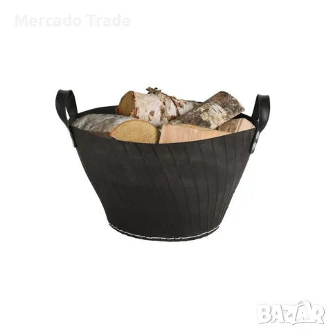 Кош за дърва Mercado Trade, За съхранение, 7л., Черен