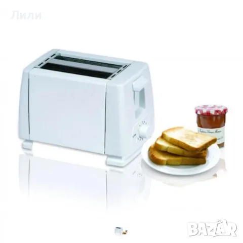 Тостер за хляб Rosberg, 750W, 2 филийки, 6 степени, Бял