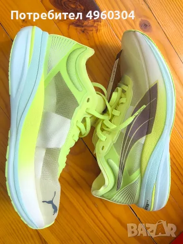 ЧИСТО НОВИ Маратонки с карбонова пластина PUMA Deviate Nitro Elite – размер 37 (23 см), снимка 6 - Маратонки - 56232581