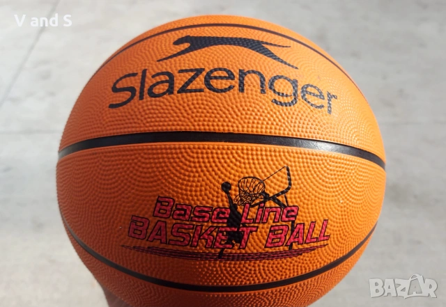 Баскетболна топка  Slazenger V-450 Baseline (оранжев) размер 7, снимка 3 - Баскетбол - 53139698