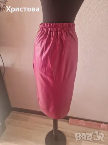 Нова с етикет! Пола сатен с миди дължина - 25,00лв., снимка 5 - Поли - 49510271