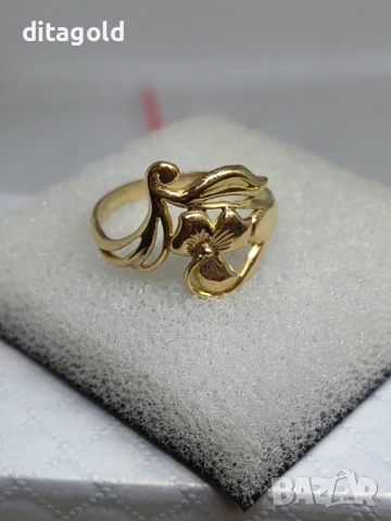Нов 14К златен пръстен, български модел, 2.90 гр цена 500 лв, снимка 5 - Пръстени - 52708332
