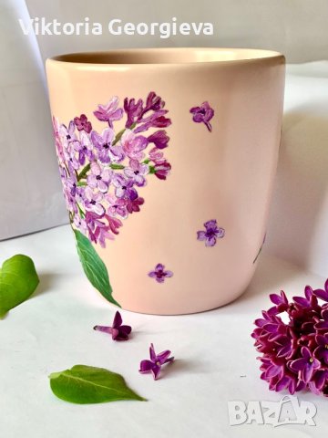 Ръчно рисувана чаша, снимка 4 - Чаши - 40459884