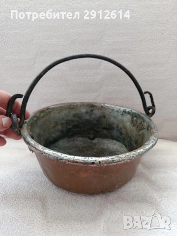 Старо медни канче, снимка 4 - Антикварни и старинни предмети - 51577563