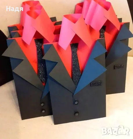 Луксозни покани тип"сако"за абитуриентски бал за момче